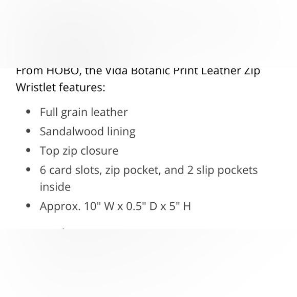 Hobo, Vida Botanic Print Wristlet, NWT - Picture 11 of 13